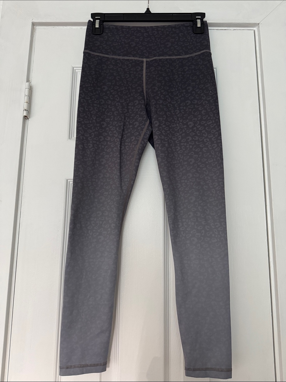 High-Rise Ombré Gray Leopard Print Leggings